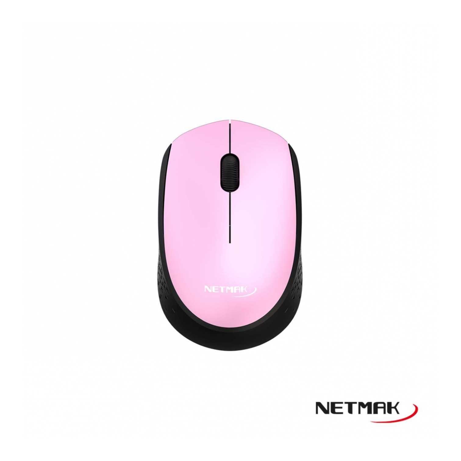 Mouse Inalambrico Netmak (NM-M680-P) Rosa