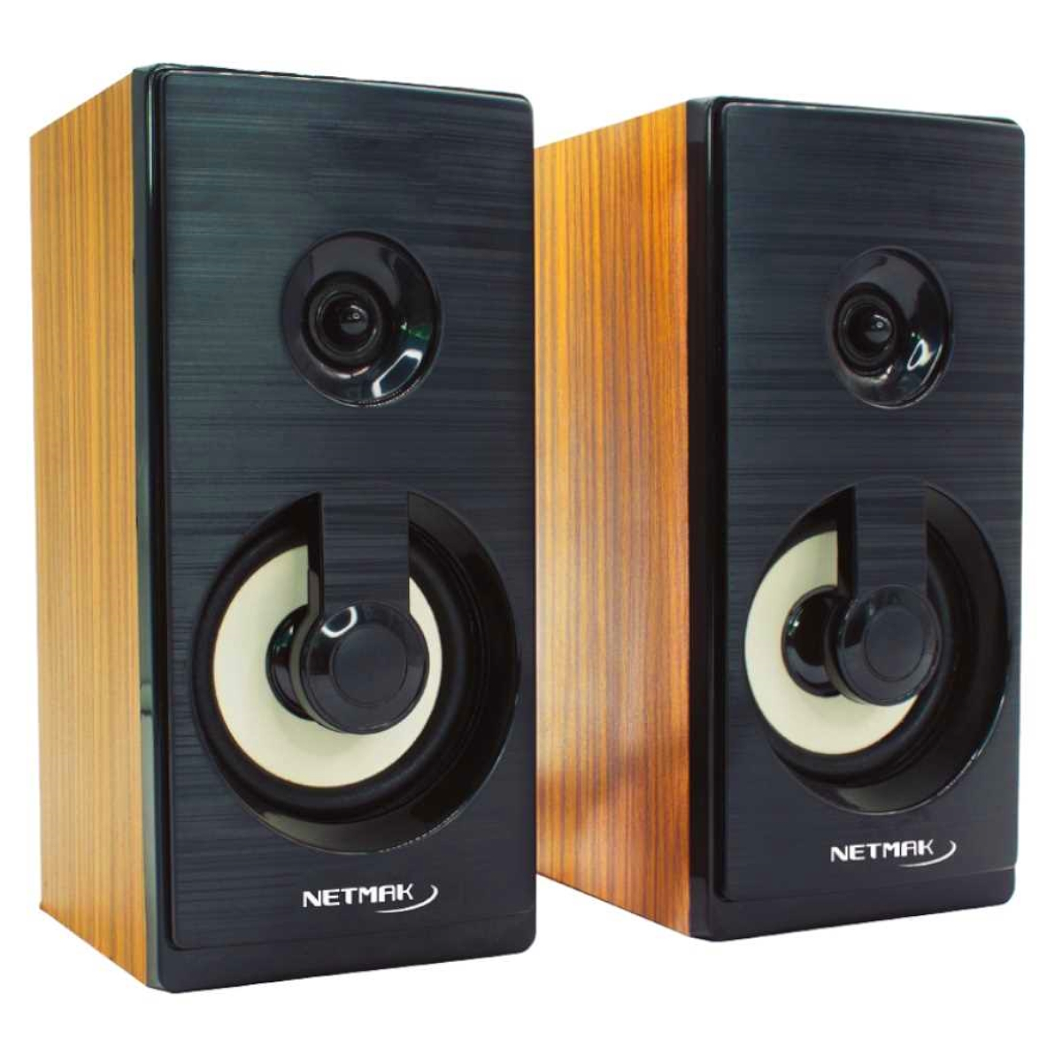 Parlante Netmak 2.0 6W (NM-BORA) Madera Marron