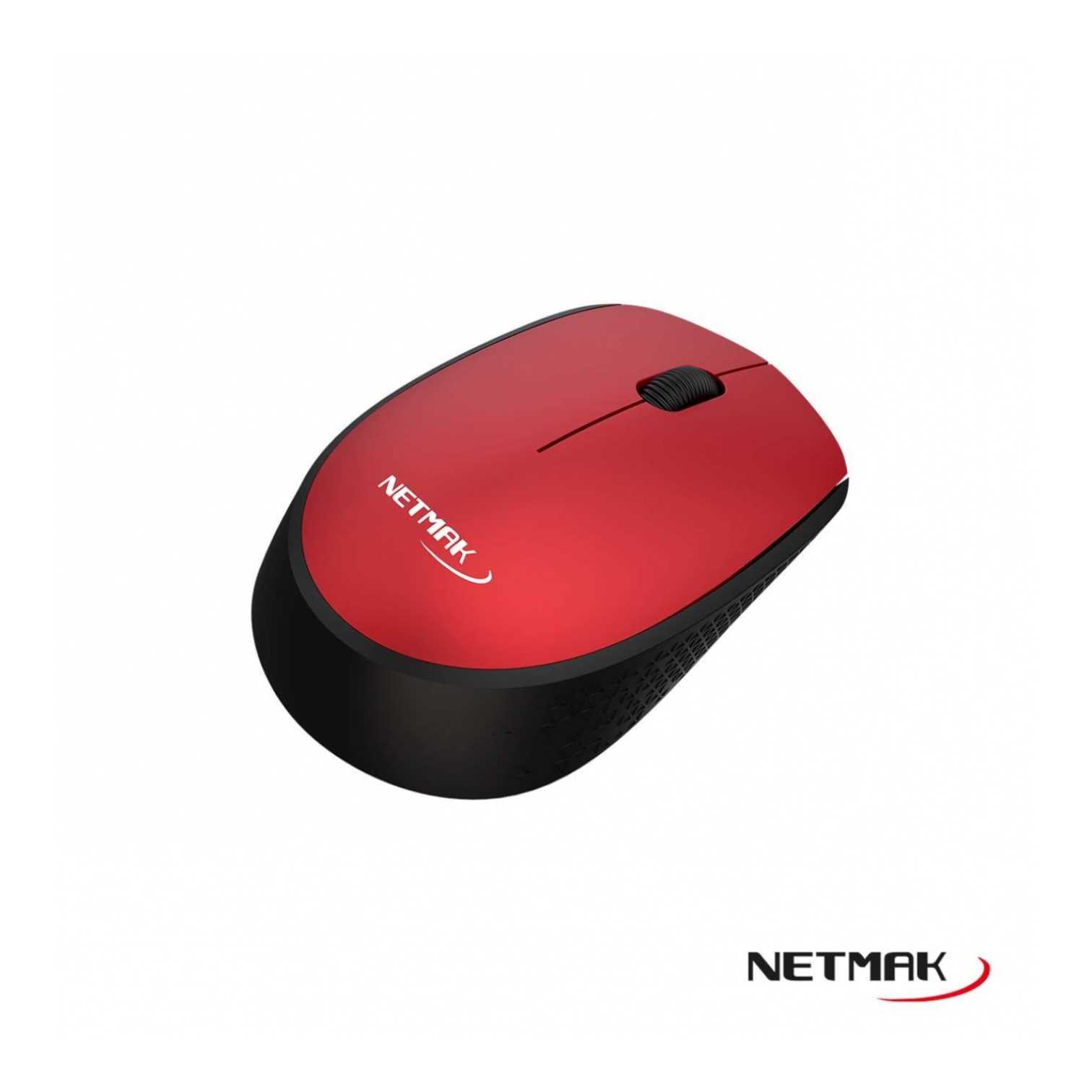 Mouse Inalambrico Netmak (NM-M680-R) Rojo