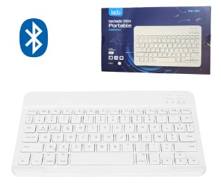 Teclado Inalambrico Bluetooth Portatil Int.Co (RDK-904) BLANCO