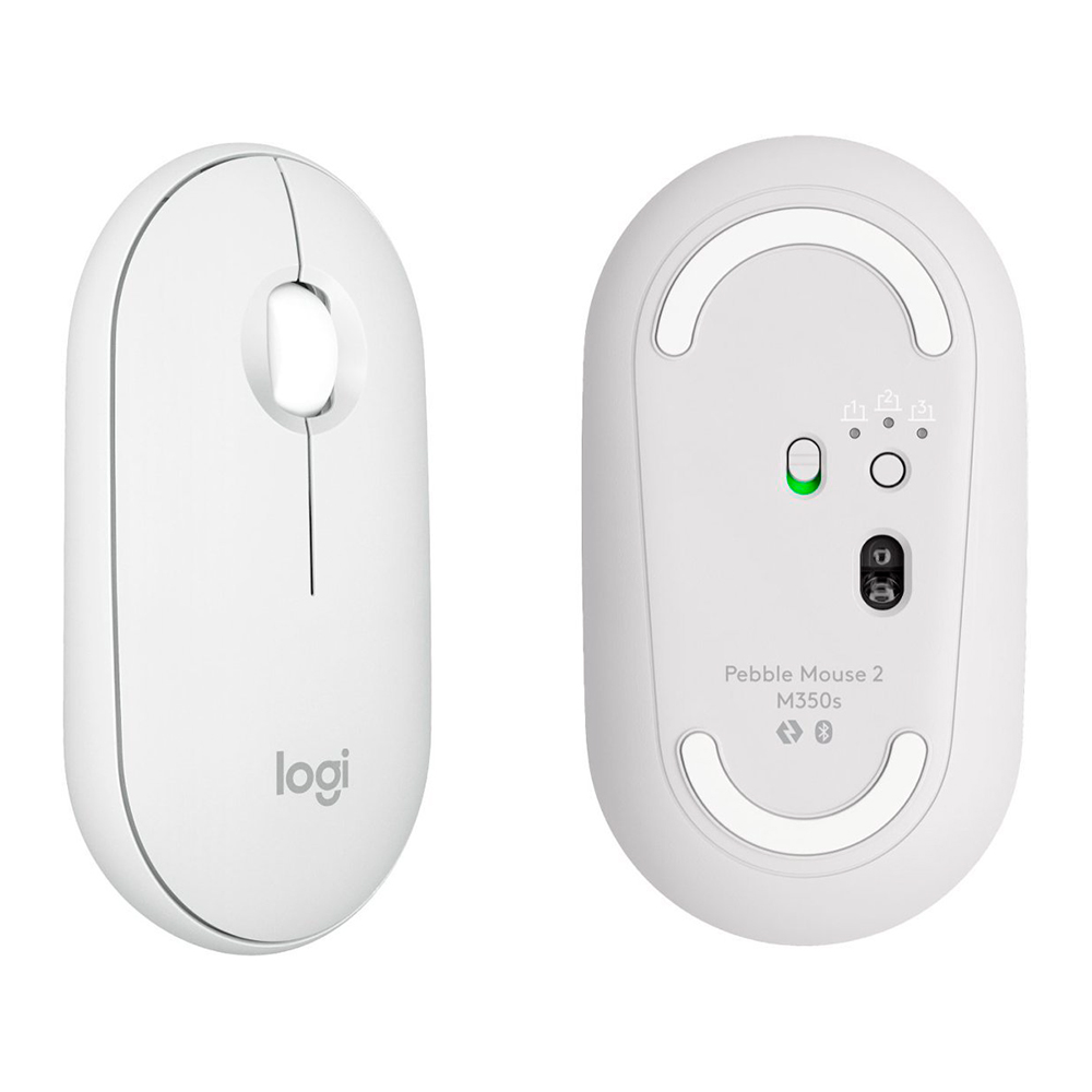Mouse Inalambrico Logitech M350S Pebble Mouse 2 (910-0007047) Blanco