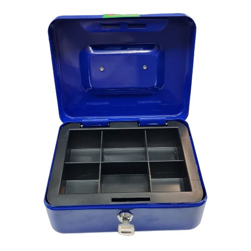 Cofre Portavalores con Bandeja y 2 Llaves Global (COFRE-20X15X9-BL)