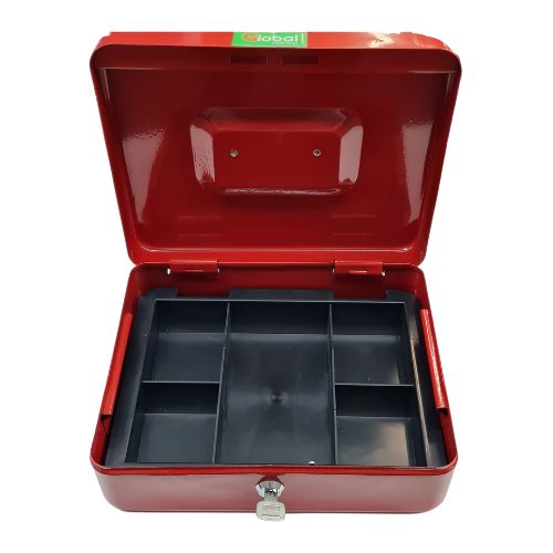 Cofre Portavalores con Bandeja y 2 Llaves Global (COFRE-25X20X9-R)