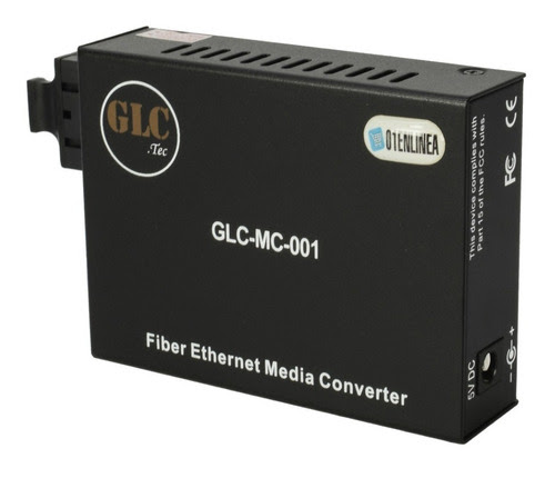 Conversor Dual de Fibra Optica GLC (GLC-MC-001) Con Fuente