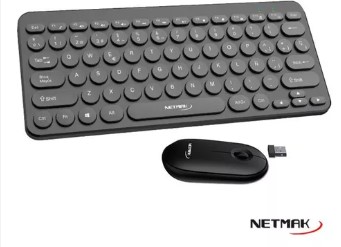 Teclado + Mouse Inalambrico Netmak Negro (NM-KB850)