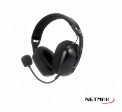 Auricular Inalambrico Gamer NETMAK Negro TRI modo BT / 3.5 / Receptor USB (NM-N35)