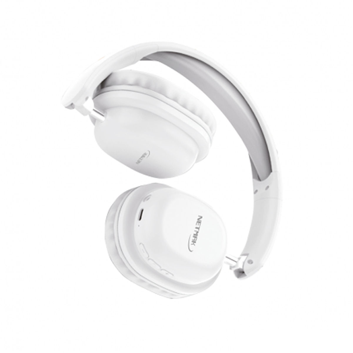 Auricular Bluetooth Dual Tipo Vincha Netmak (NM-LIVE-W) Blanco