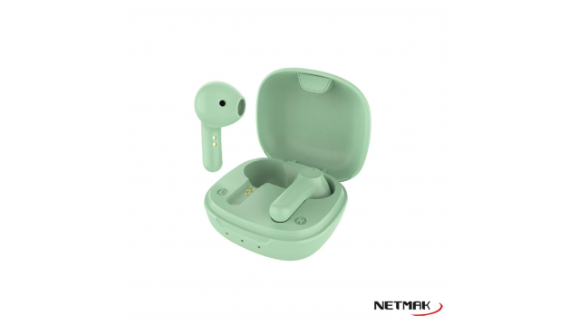 Auricular Bluetooth TWS Touch Netmak (NM-MIKO-G) Grenn