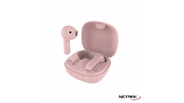 Auricular Bluetooth TWS Touch Netmak (NM-MIKO-P) Pink