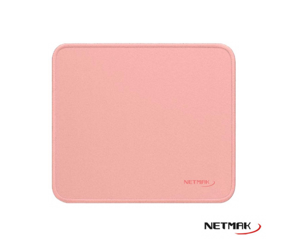 Pad Mouse Netmak c/laterales Bordados Rosa (NM-PAD3)