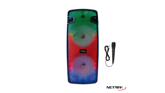 Parlante Karaoke BT con panel Led RGB Netmak (NM-YANKEE)