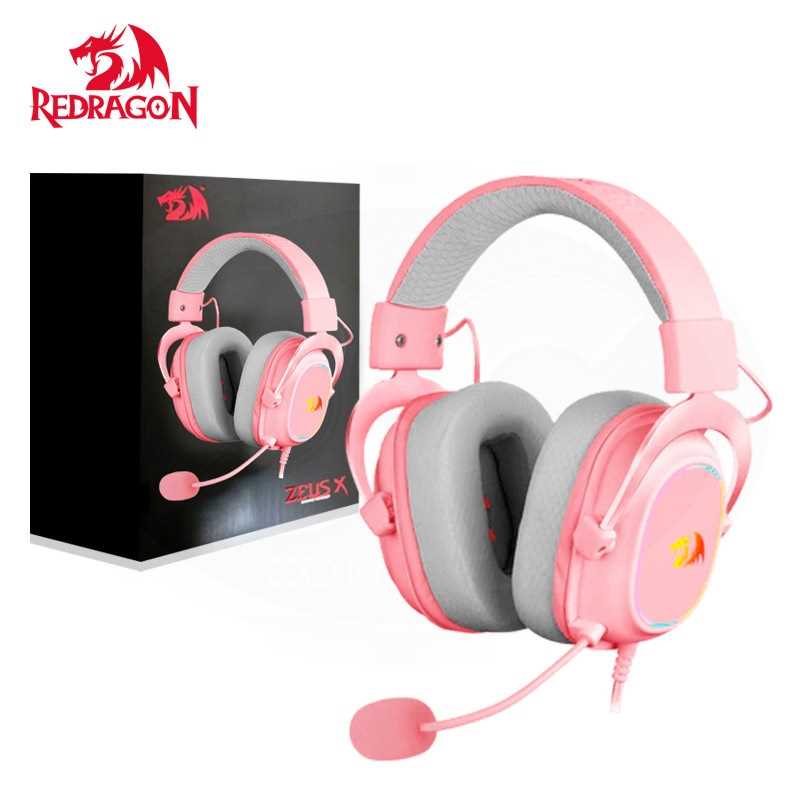 Auricular Gamer Redragon Zeus X Rosa (H510P-RGB)