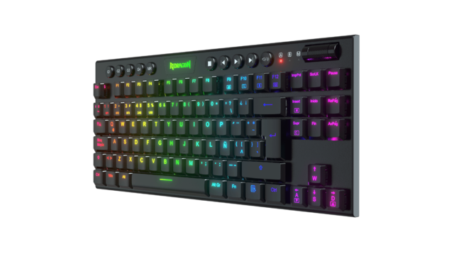 Teclado Gamer Redragon Horus TKL (K621-RGB SP-RED) Switch Red