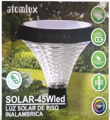 Luz Solar de Piso Inalambrica 45w con Modo RGB Atomlux (SOLAR-45Wled)