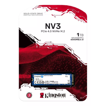 SSD "M.2" 1 Tb NV3 PCIe 4.0 Kingston NVMe (SNV3S/1000G)
