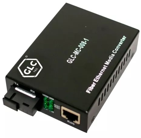Conversor Single de Fibra Optica SM Media GLC (GLC-MC-008-1) Sin Fuente
