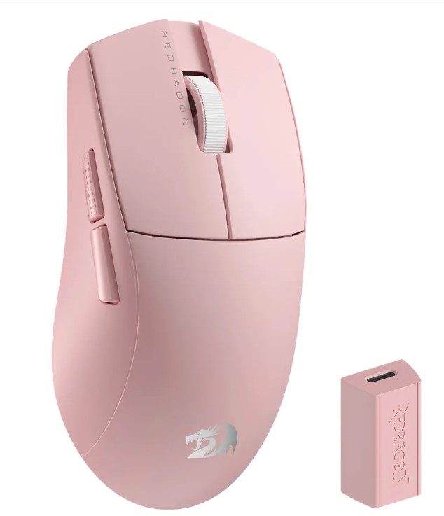 Mouse Inalambrico Redragon 2.4G/BT 26.000 DPI Pink (M916-PRO-4K)
