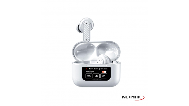 Auriculares Inalambrico Anc con Display Tactil Netmak (NM-SMART)