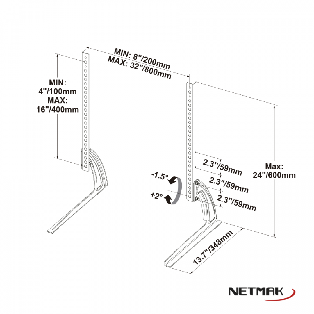 Soporte Base Para Led/Lcd (NM-ST25)