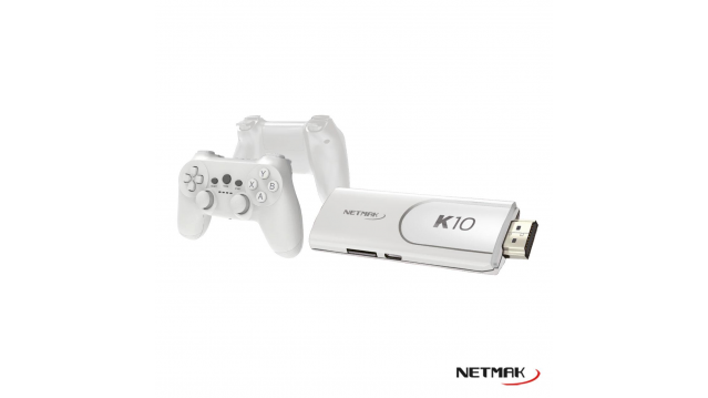Mini Consola 4K Hdmi TV 40000 Juegos Netmak (NM-K10-W) Blanco