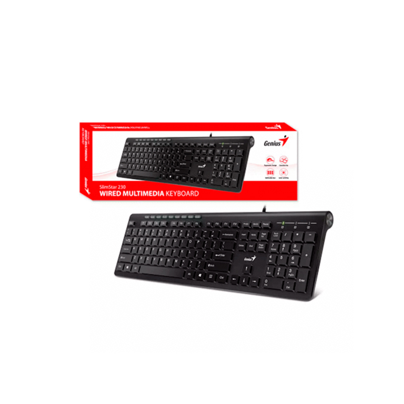 Teclado USB Genius SlimStar 230 II Negro 31310048401