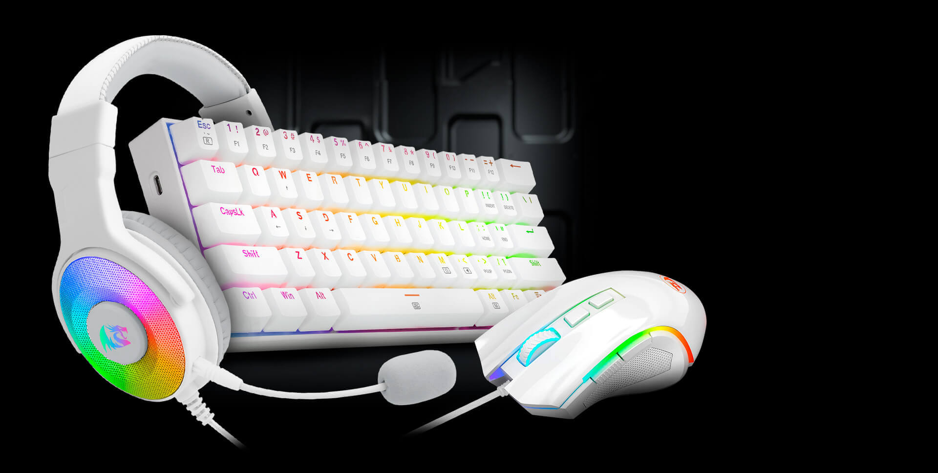 Combo Redragon 3en1 White (S129W)