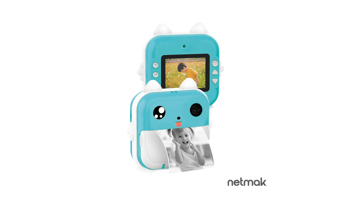 Mini Camara Instantanea Netmak (NM-KIDCAM-B) Azul