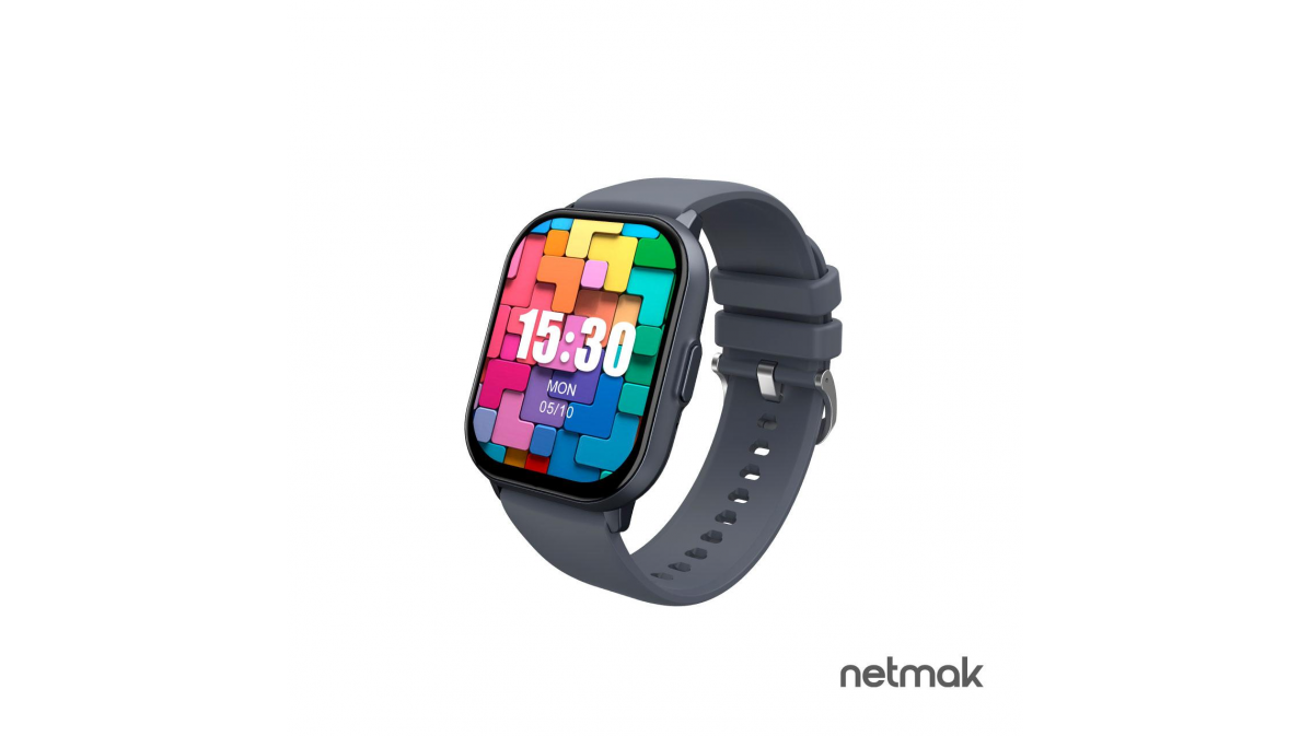 Smartwatch Bluetooth Amoled 2.04" 5.2 Netmak (NM-SPRINT-S) Gris