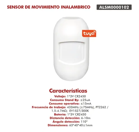 Sensor de Movimiento Inalambrico Ficatto (ALSM0000102)