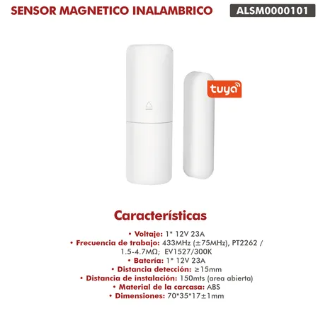 Sensor Magnetico Inalambrico Ficatto (ALSM0000101)