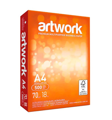 Resma Artwork Alcalino FSC-2 21x29.7 A4 70gs x500