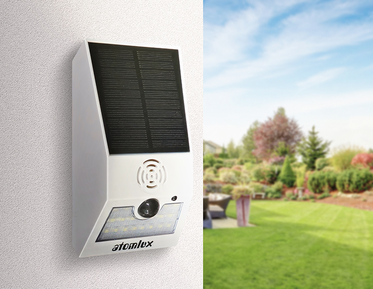 Alarma Solar con Luz Led Inalmbrica AS25 Atomlux