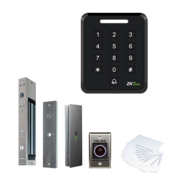 Kit IP Zkteco SA40 + Tarjeta+ Boton + Cerradura S/F (KIT-SA40E)