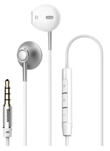 Auricular In-Ear Encok H06 c/microfono 3.5mm Blanco Baseus (A00130)