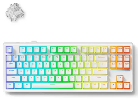 Teclado Mecanico Mchose K87 White Ice Switch (MCK876) A01480