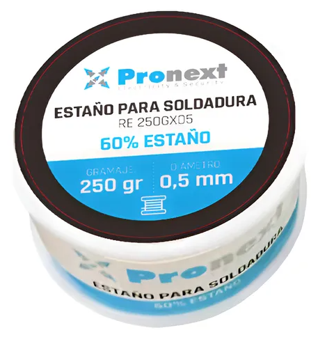 Rollo de Estaño de 250grs x 0.5mm Pronext (RE 250GX05)