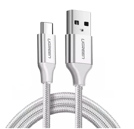 Cable Usb a Usb-C 1m Niquelado Blanco Ugreen (US287) 60121