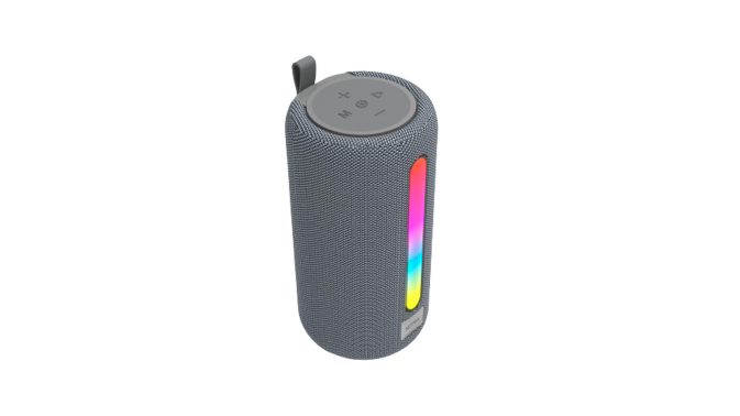 Parlante Bluetooth Muv Gris 5w con Luz Netmak (NM-MUV-G)