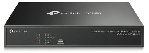 NVR Tp-Link 4 Canales PoE 1Sata 10TB H.265 VIGI NVR1004H-4P