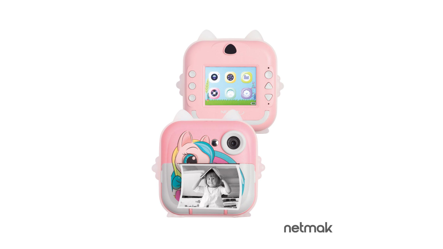 Mini Camara Instantanea Netmak (NM-KIDCAM-P) Rosa