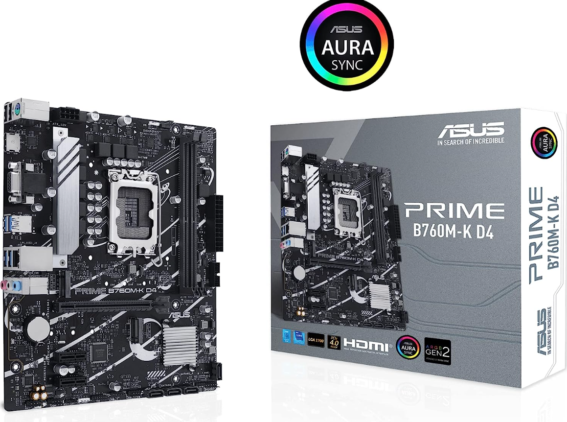 Mother Asus PRIME B760M-K D4 INTEL DDR4 (90MB1DS0-M1EAY0)