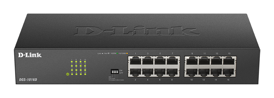 Switch D-Link 16 Puertos 10/100 Mbps (DGS-1016D)