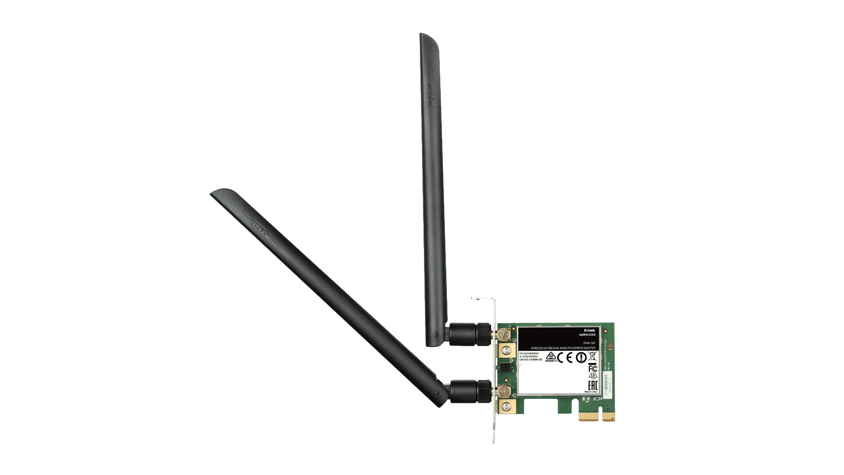 Placa de Red Pci-e D-Link WiFi 5 Ac1200 Dual Band 2 Antenas (DWA-582)