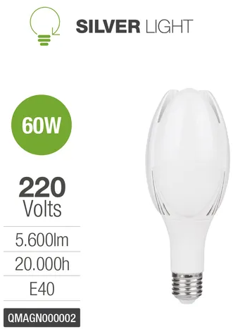 Lampara Led Mini Manolia 60W 5600LM Silver Light (QMAGN000002)