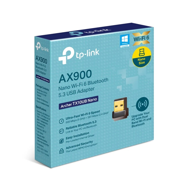 Placa de Red USB 3.0 TP-LINK Adapter AX900 Wi-Fi 6 (Archer TX10UB Nano)