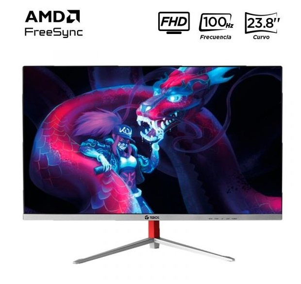 Monitor Gamer Teros 23.8" Curvo VA FHD 100hz (TE-2402S)