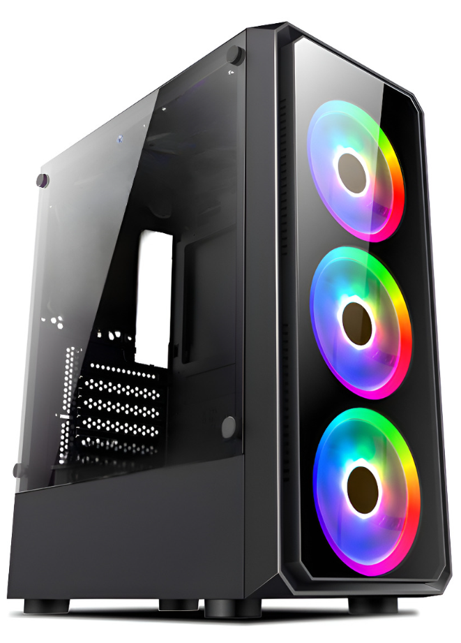 Gabinete Gamer JALATEC (JT-LX76) Lateral/Frente Vidrio Fuente 750W 80 Plus Bronze