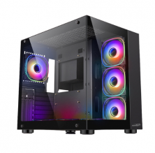 Gabinete Gamer JALATEC (JT-KS359 BL) Lateral/Frente Vidrio Fuente 750W 80 Plus Bronze Negro