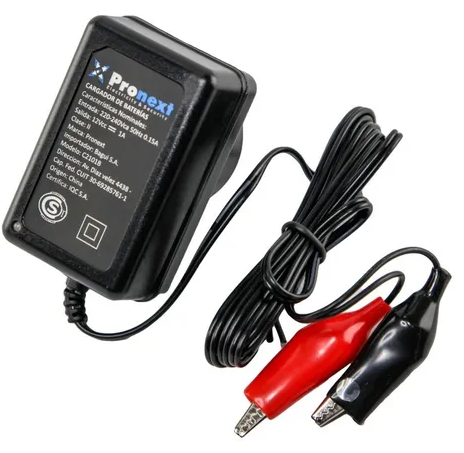 Cargador de Baterias de Gel hasta 1A Pronext (CARB-12V1A) C2101B