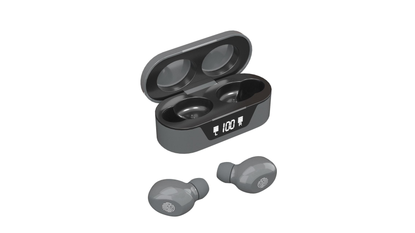 Auricular Bluetooth Touch c/Display Netmak (NM-BIZA-S) Gris